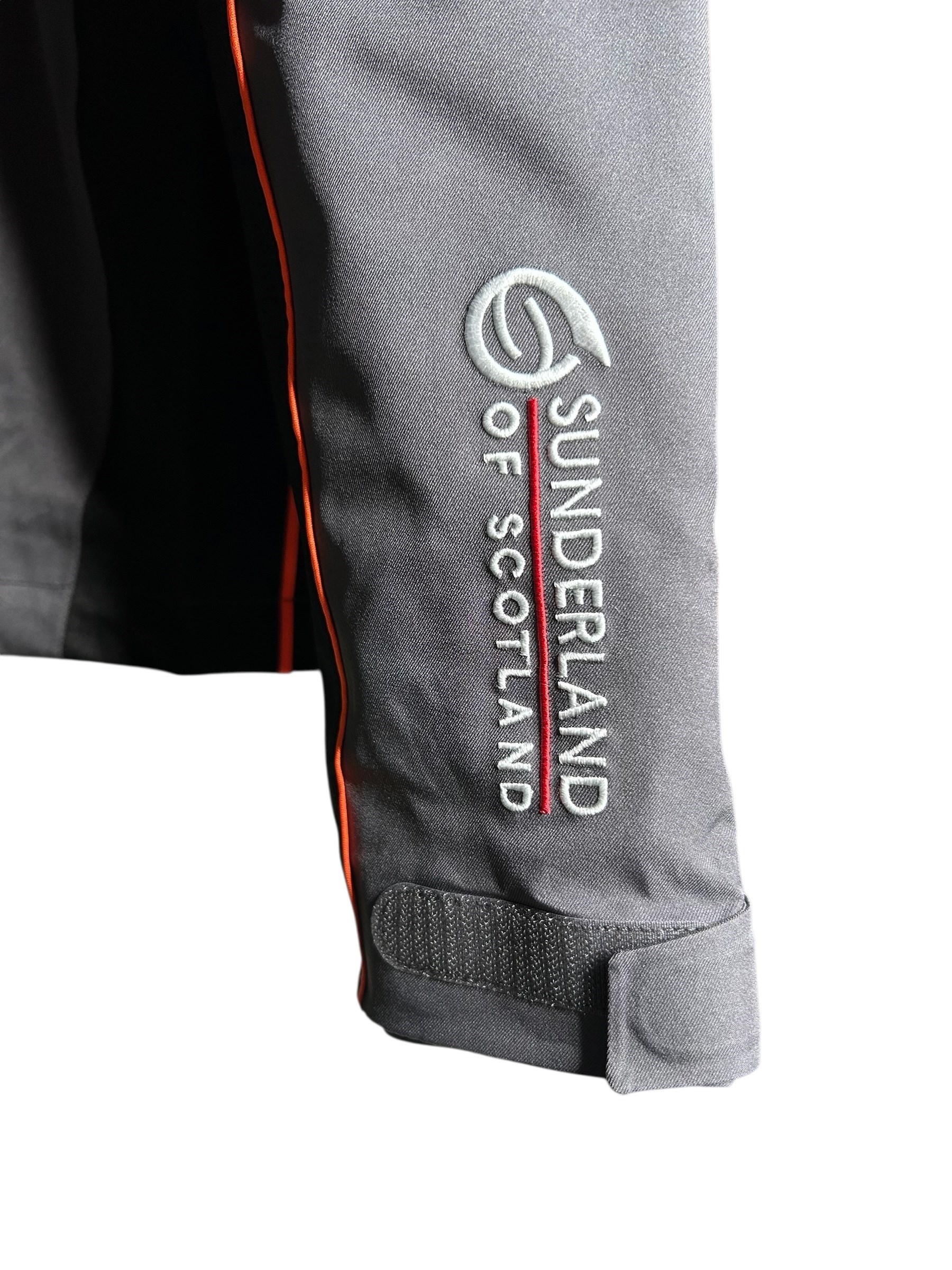 Picture of Sunderland of Scotland Men's Typhoon Waterproof Golf Jacket - Charcoal / Black / Inferno - XXL ONLY