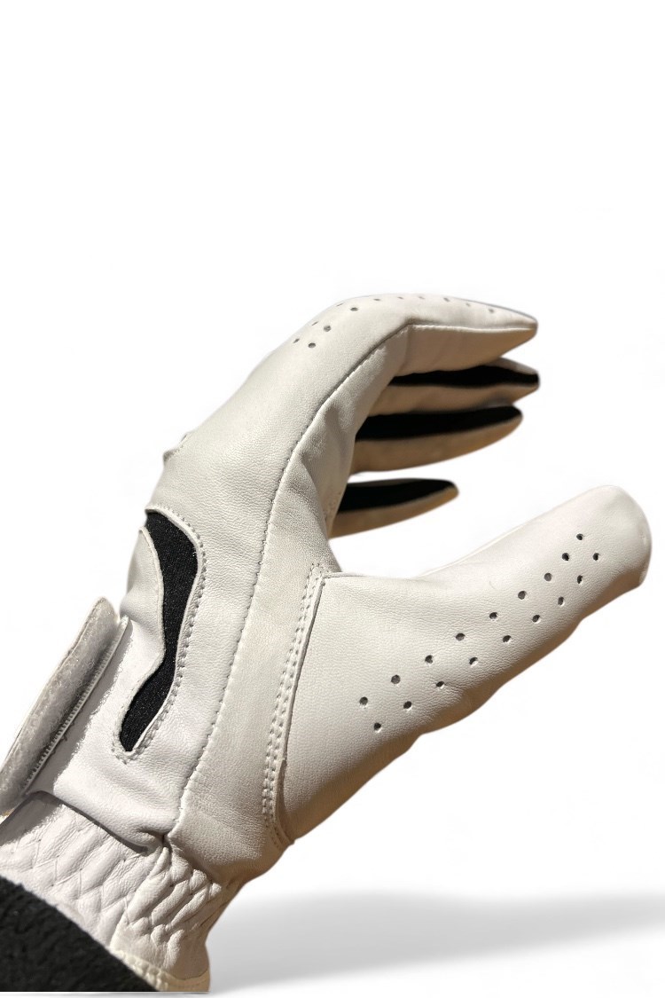 Picture of Get a Grip Men's Premium Leather Golf Glove - 3 Pack - White / Black