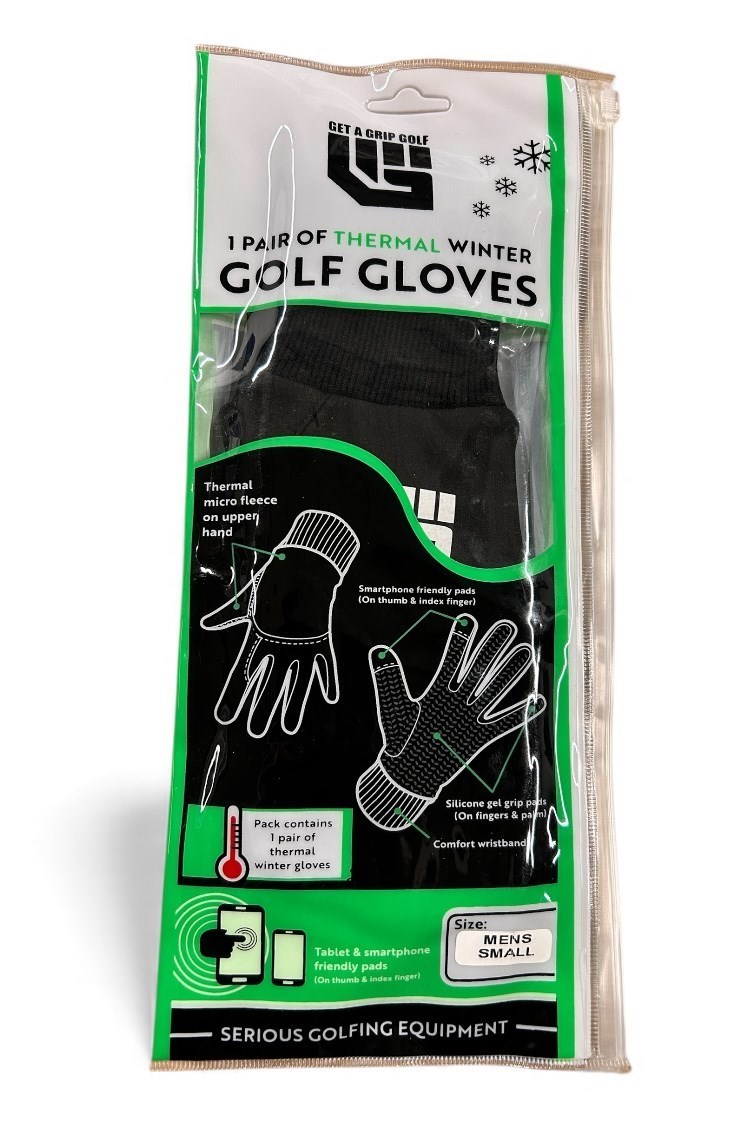 Picture of Get a Grip Men’s Thermal Winter Gloves - 1 Pair - Black
