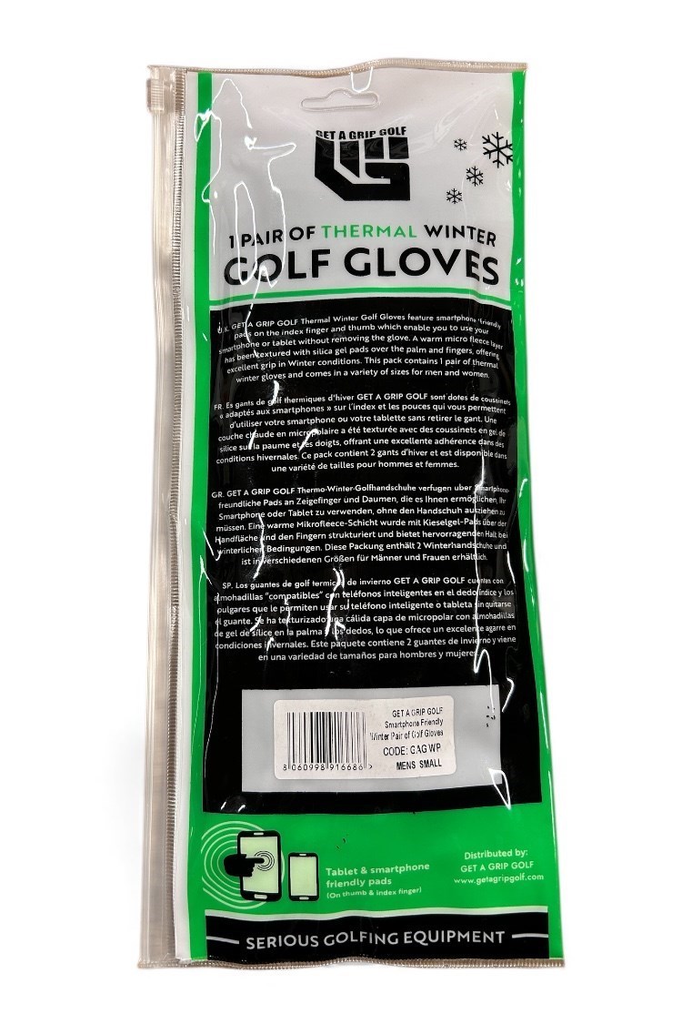 Picture of Get a Grip Men’s Thermal Winter Gloves - 1 Pair - Black