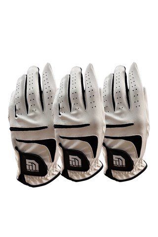 Picture of Get a Grip Men's All Weather Glove - 3 Pack - White / Black