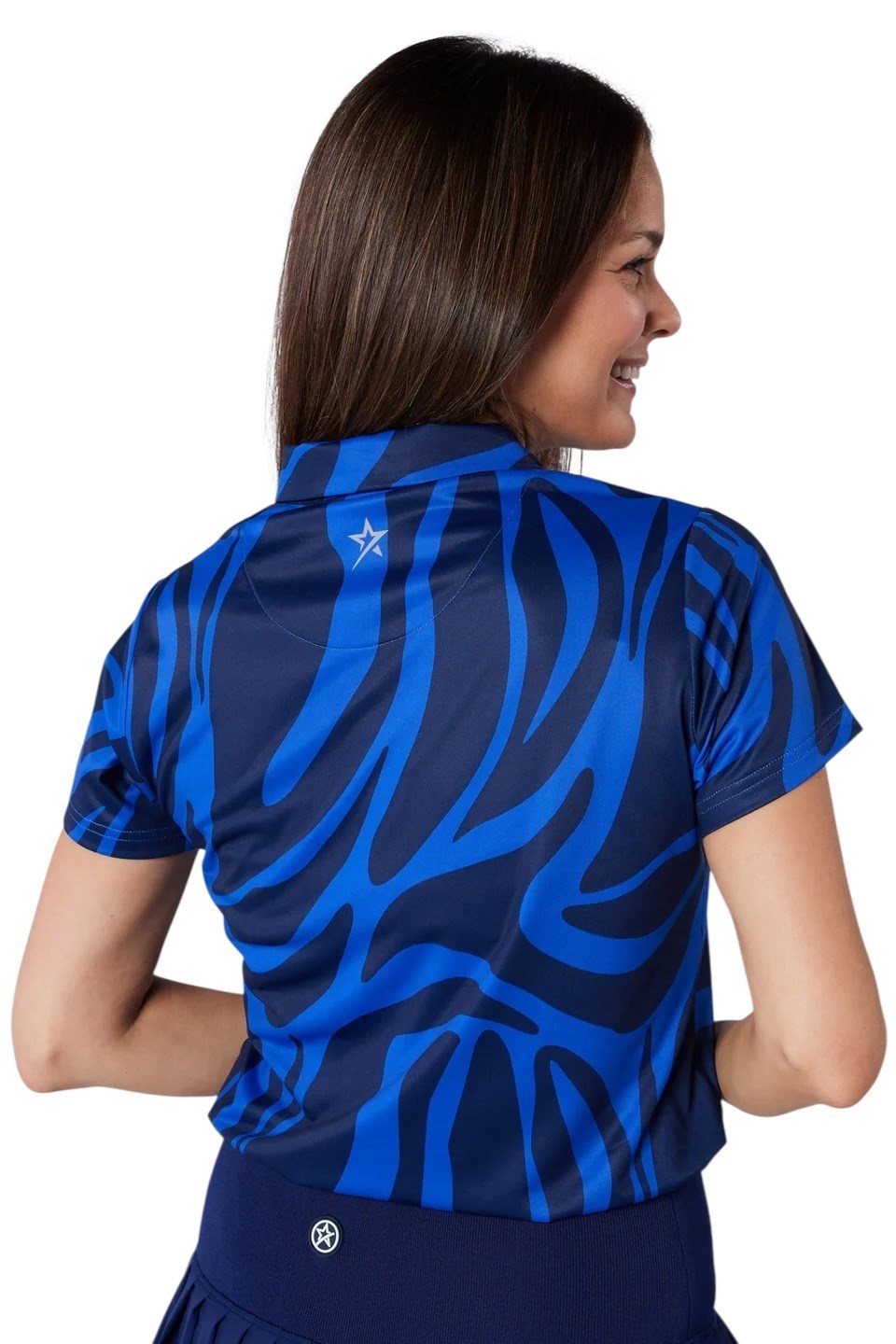 Picture of Swing out Sister Ladies Nala Cap Sleeve Polo - Tigers Eye