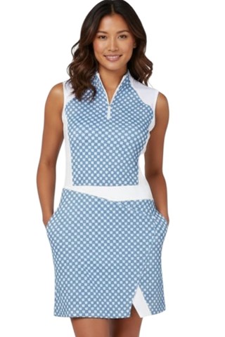 Picture of Callaway Ladies Floral Geo Wrap Golf Skort - Brilliant White 123