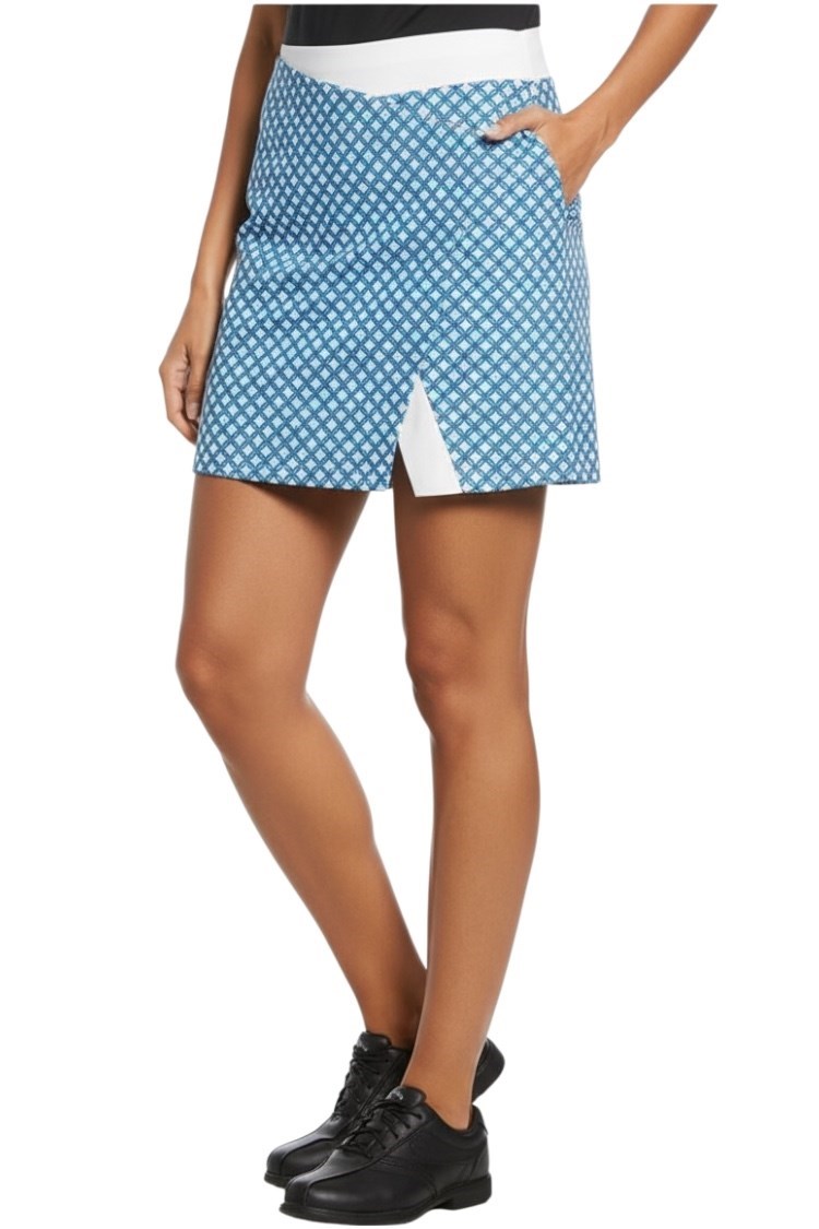 Picture of Callaway Ladies Floral Geo Wrap Golf Skort - Brilliant White 123