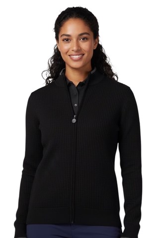 Picture of Callaway Ladies Lined Windstopper Full Zip Cardigan - Black Ink 019