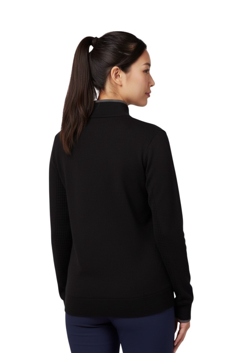 Picture of Callaway Ladies Lined Windstopper Full Zip Cardigan - Black Ink 019
