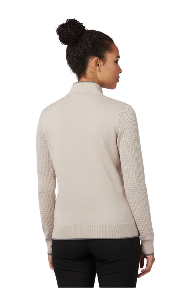 Picture of Callaway Ladies Lined Windstopper Full Zip Cardigan - Chateau Grey