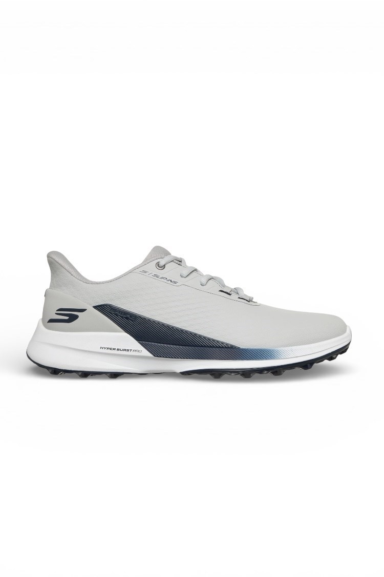 Picture of Skechers Men's Pure Slip In Waterproof Golf Shoes - Grey / Navy