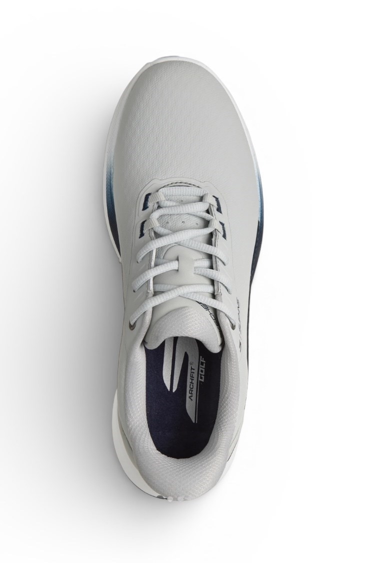 Picture of Skechers Men's Pure Slip In Waterproof Golf Shoes - Grey / Navy