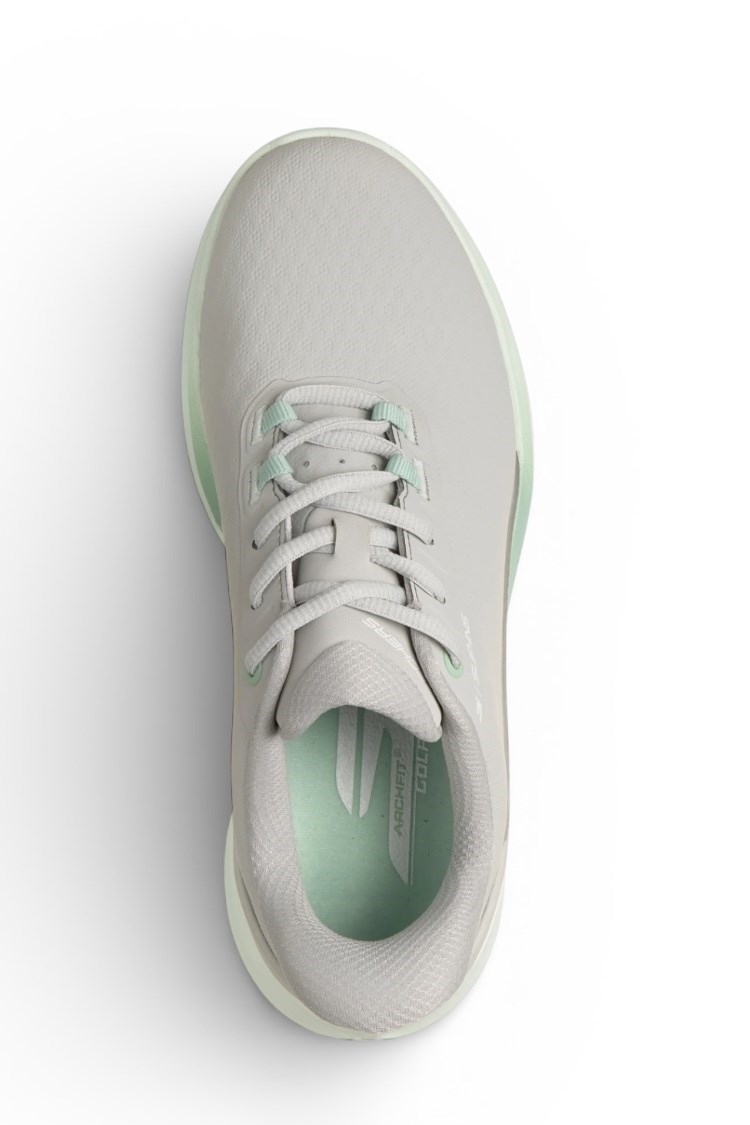 Picture of Skechers Ladies Pure Slip In Waterproof Golf Shoes - Grey / Aqua