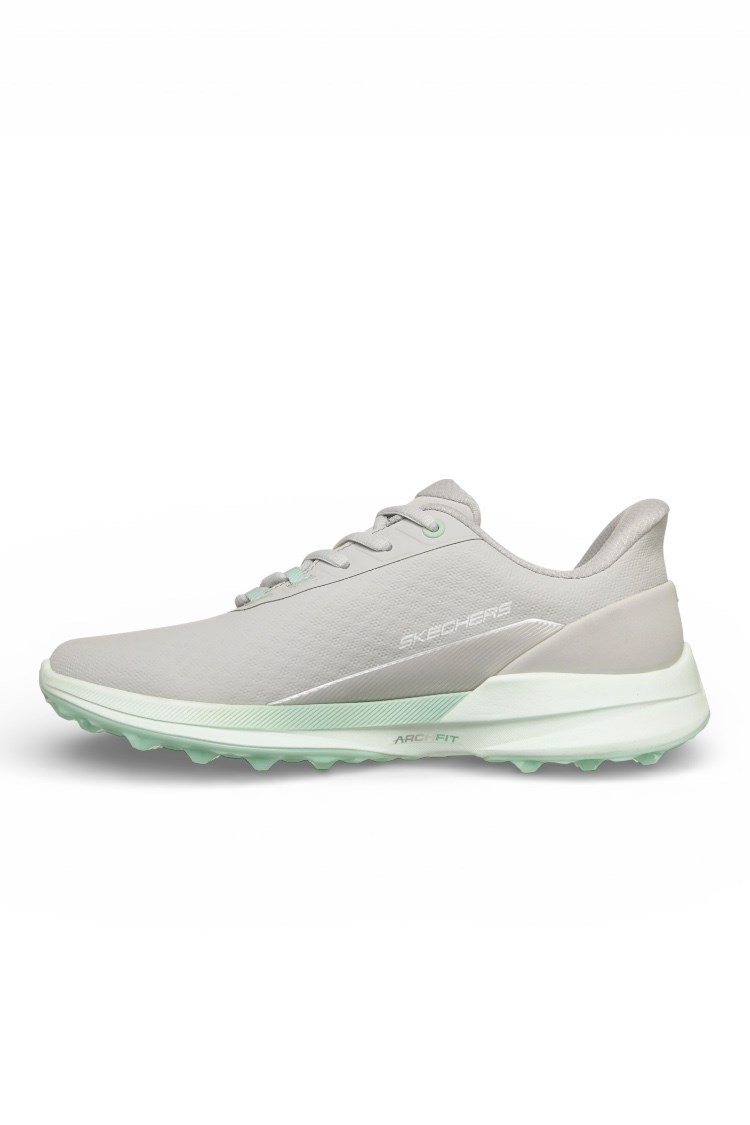 Picture of Skechers Ladies Pure Slip In Waterproof Golf Shoes - Grey / Aqua