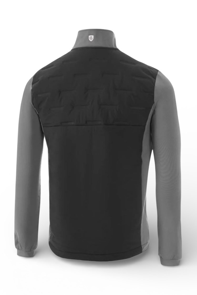 Picture of Island Green Men’s Padded Jacket with Stretch Panels - Black / Charcoal