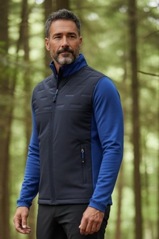 Picture of Island Green Men’s Padded Jacket with Stretch Panels - Navy / Royal