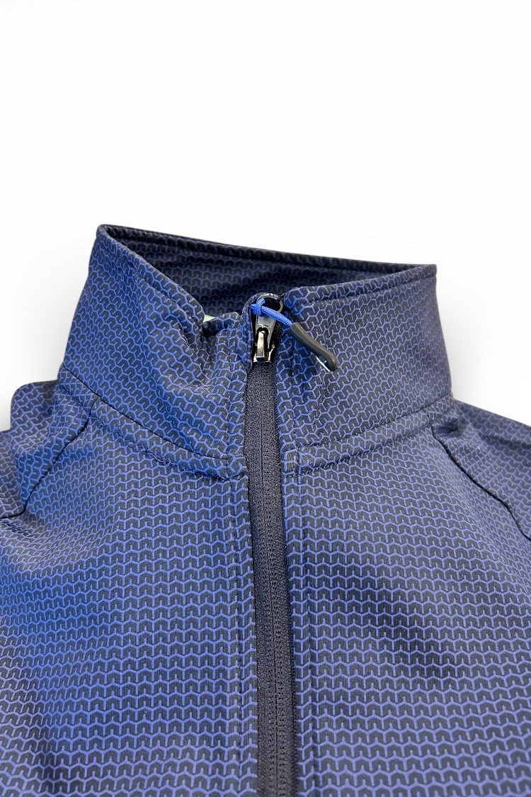 Picture of Island Green Men’s Geometric Print Mid Layer - Navy / Royal