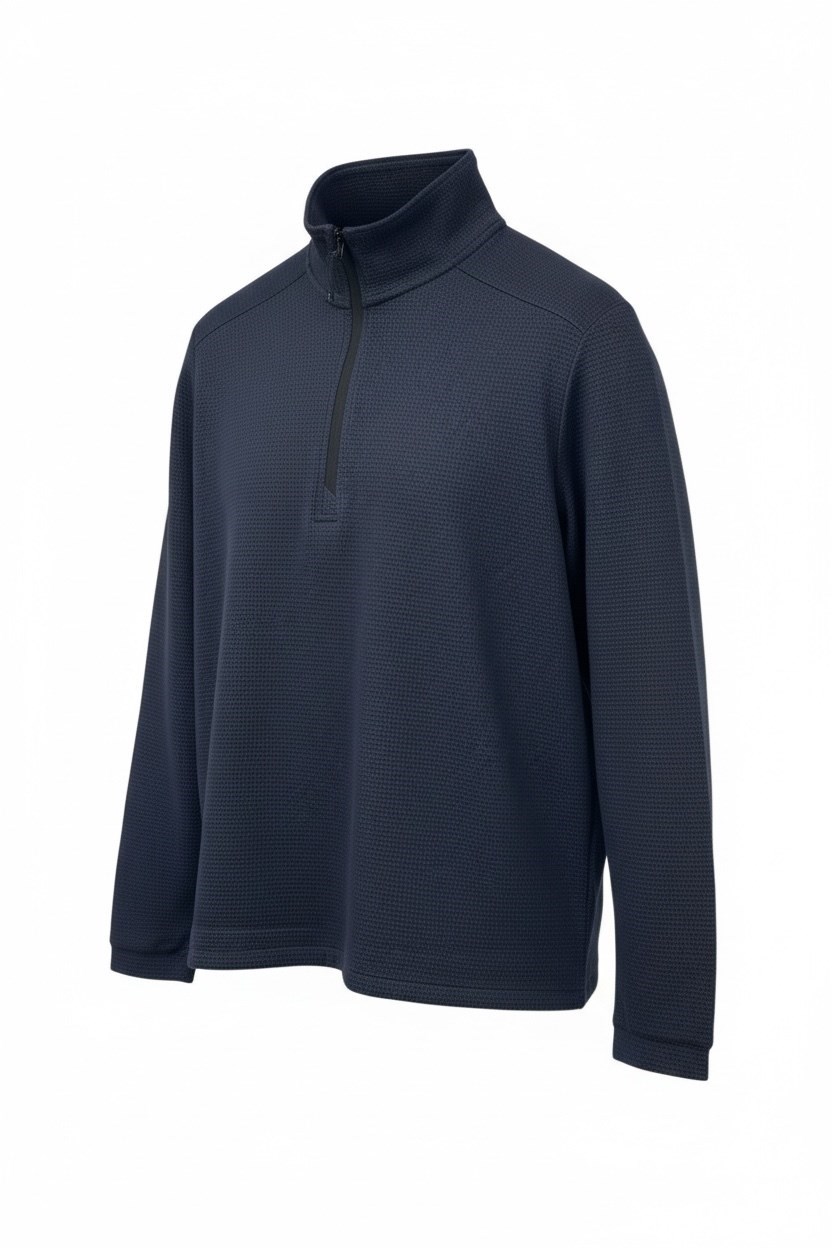 Picture of Island Green Men’s Geometric Print Mid Layer - Navy / Royal