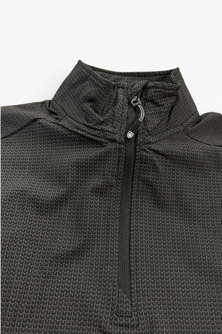 Picture of Island Green Men’s Geometric Print Mid Layer - Black / Charcoal