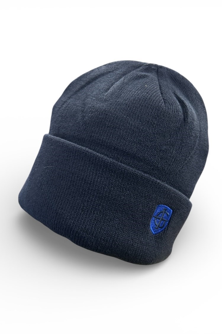 Picture of Island Green Mens Knitted Beanie Hat - Navy