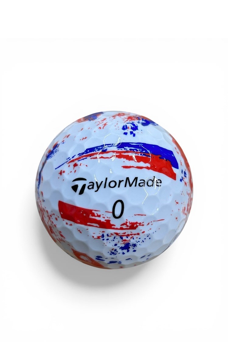 Picture of Taylormade Speed Soft Ink Golf Balls - White / Red / Blue