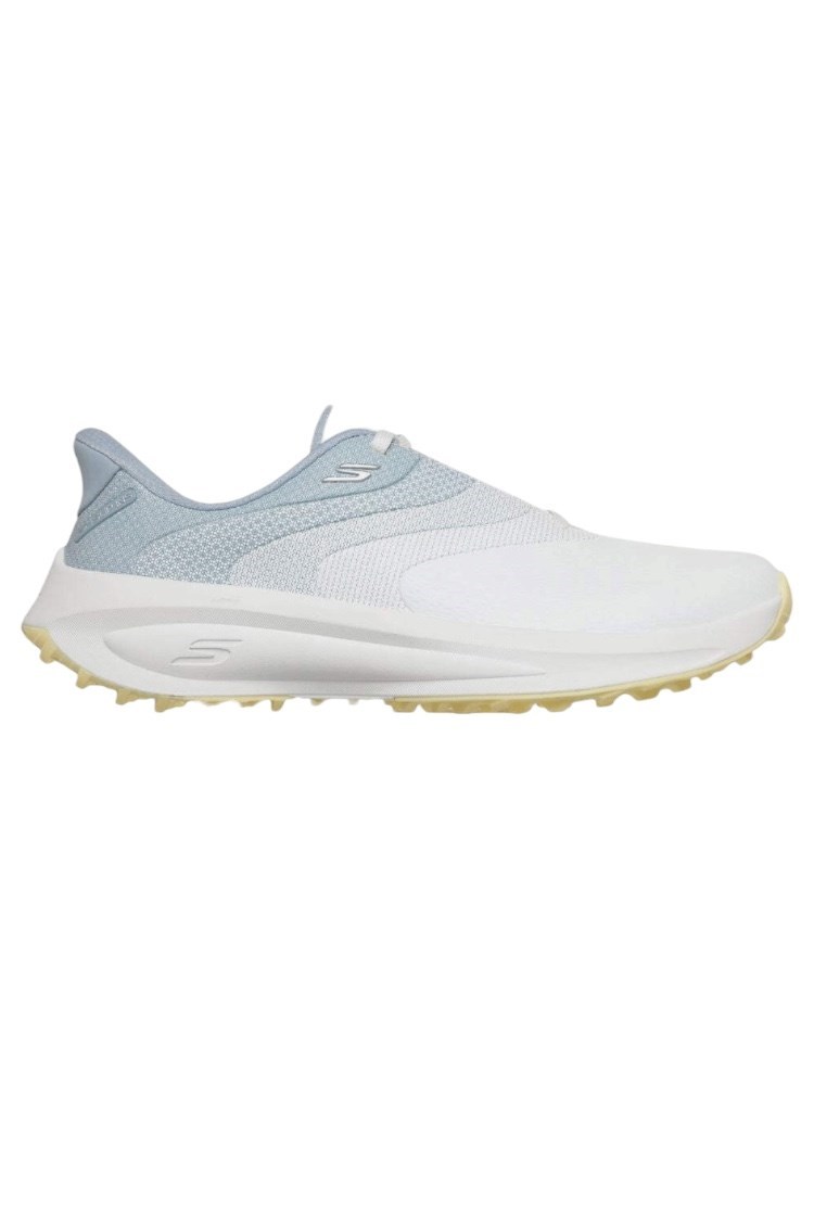Picture of Skechers Womens Flow Si Spikeless Golf Shoes  - White / Light Blue / Yellow