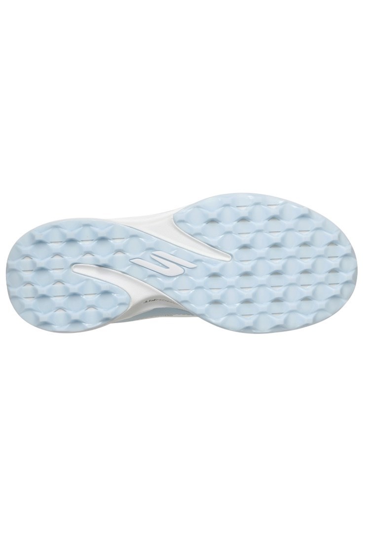Picture of Skechers Ladies Pure Slip In Waterproof Golf Shoes - White / Light Blue / Yellow