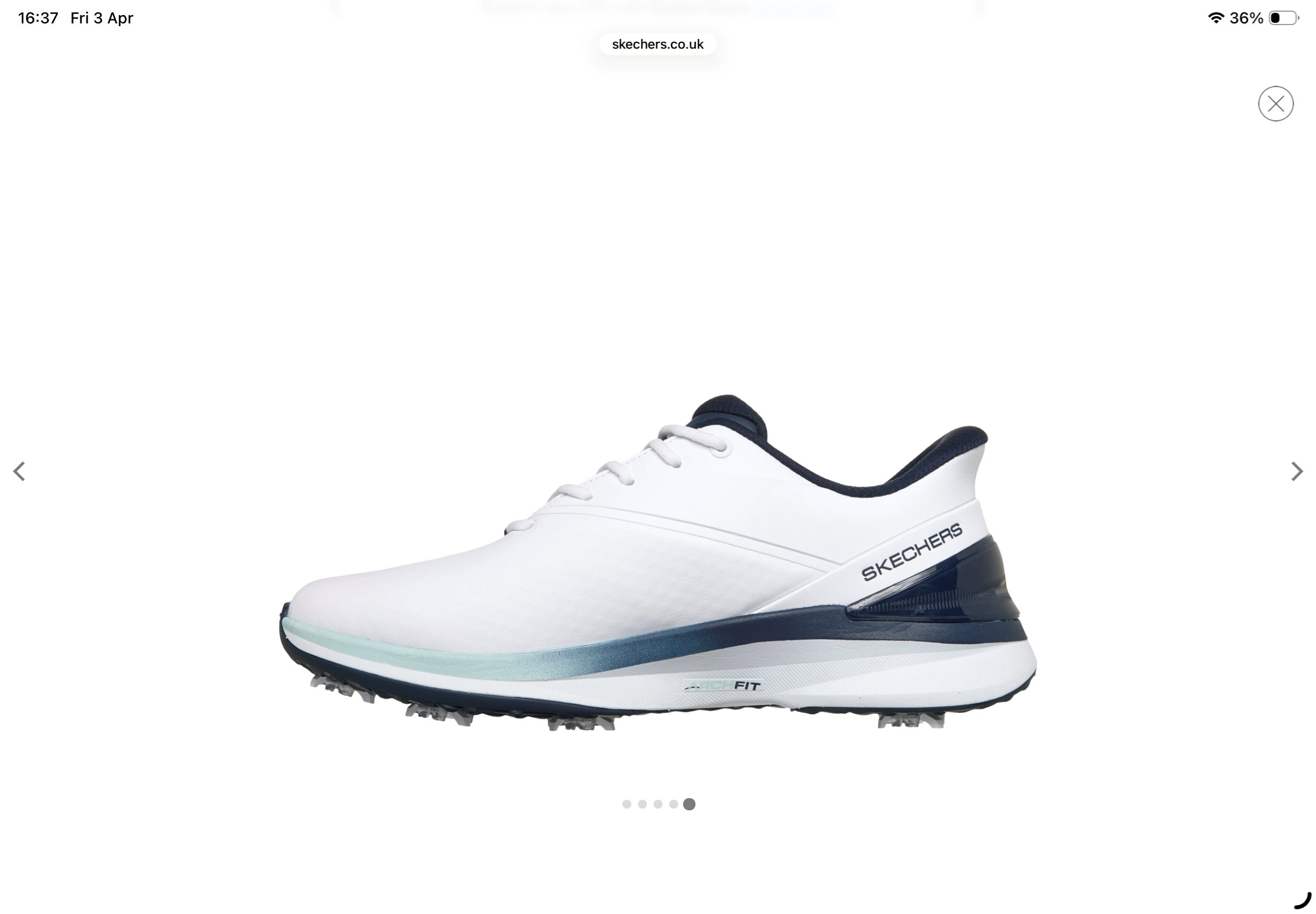 Picture of Skechers Men's Blade Tour Si Golf Shoes - White / Navy