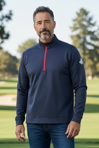 Picture of Cross Men's  M Tech T Neck Zip Sweater - Navy