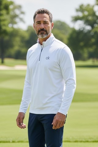 Picture of Calvin Klein Men's Newport Premium 1/2 Zip Top - White
