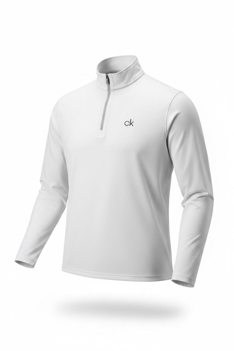 Picture of Calvin Klein Men's Newport Premium 1/2 Zip Top - White