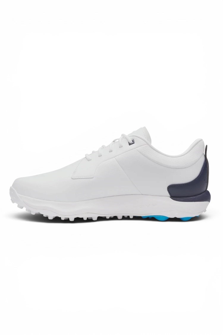 Picture of Under Armour Drive Glide SL Golf Shoes – Waterproof Spikeless Golf Shoes - White / Navy