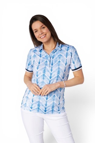 Show details for Swing out Sister Ladies Dior Elite Cap Sleeve Polo - Neptune's Breath