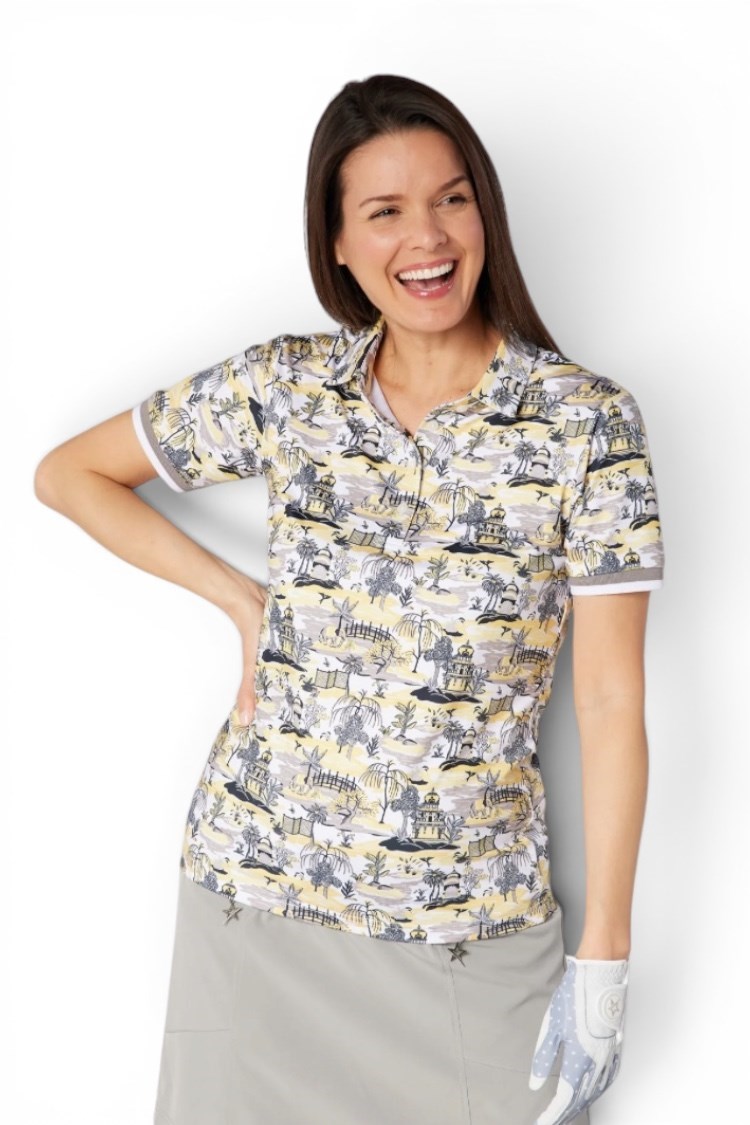 Picture of Swing out Sister Ladies Dior Elite Cap Sleeve Polo - Indian Dawn