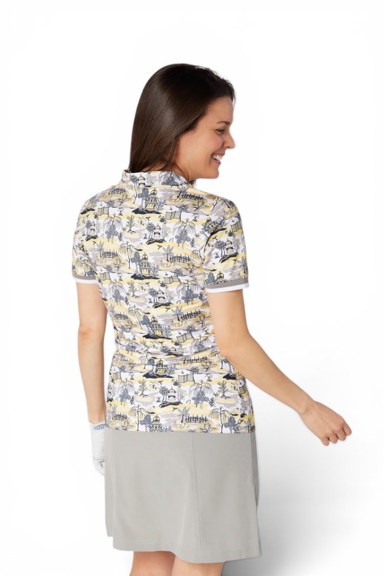 Picture of Swing out Sister Ladies Dior Elite Cap Sleeve Polo - Indian Dawn