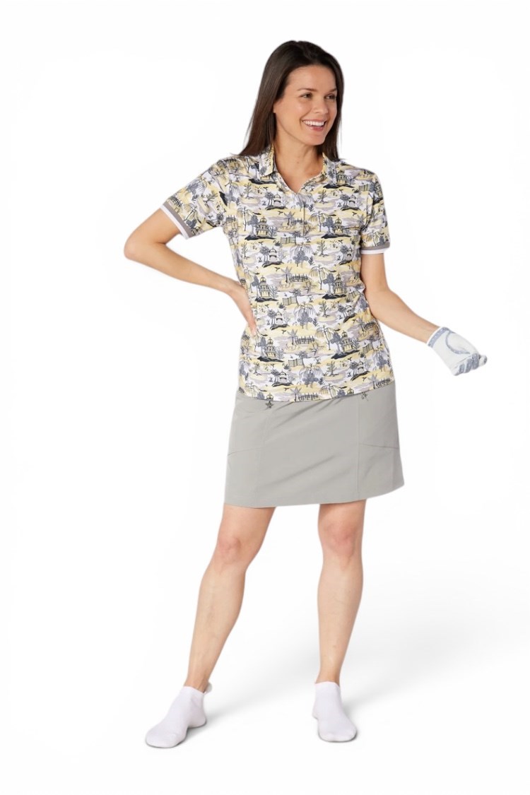 Picture of Swing out Sister Ladies Dior Elite Cap Sleeve Polo - Indian Dawn