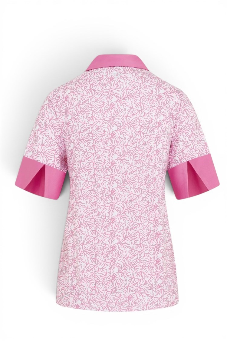 Picture of Swing out Sister Ladies Horizon Half Sleeve Polo - Coral Whisper