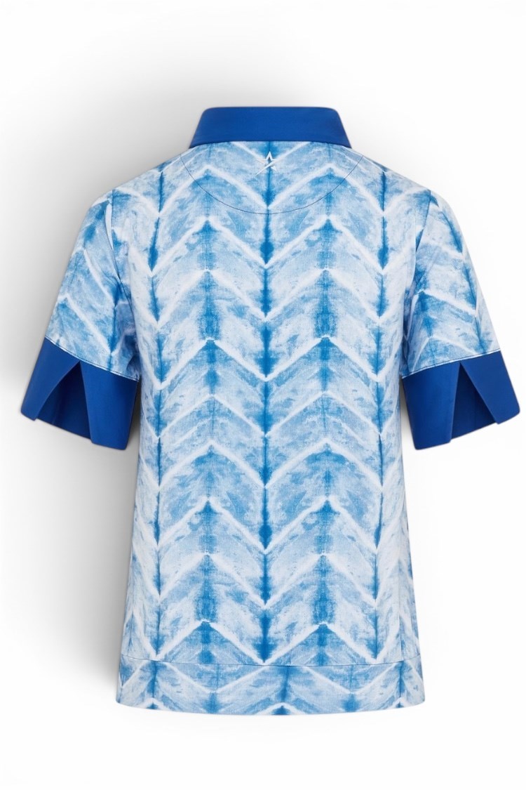 Picture of Swing out Sister Ladies Horizon Half Sleeve Polo - Neptunes Breath