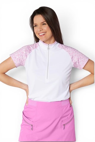 Picture of Swing out Sister Ladies Paradise Elite Cap Sleeve Polo - Coral Whisper