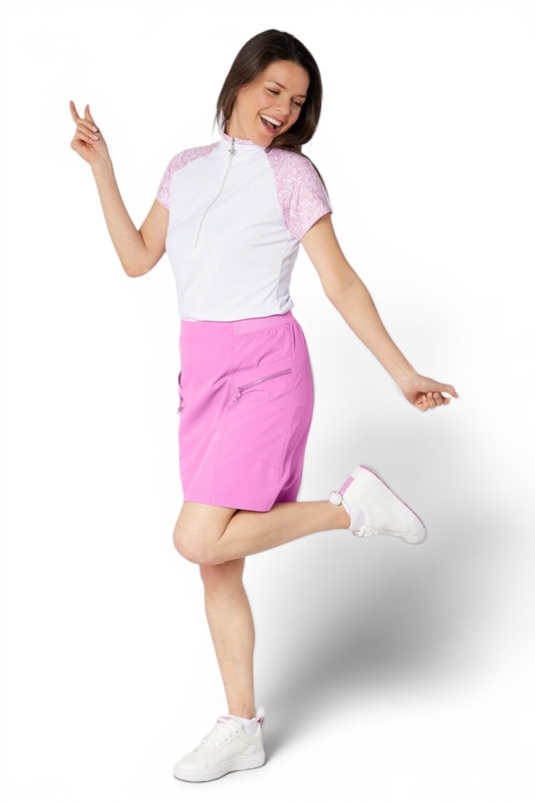 Picture of Swing out Sister Ladies Paradise Elite Cap Sleeve Polo - Coral Whisper