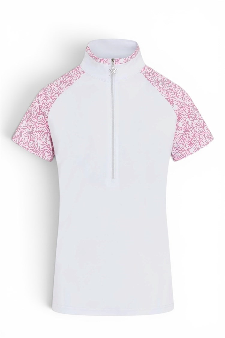 Picture of Swing out Sister Ladies Paradise Elite Cap Sleeve Polo - Coral Whisper