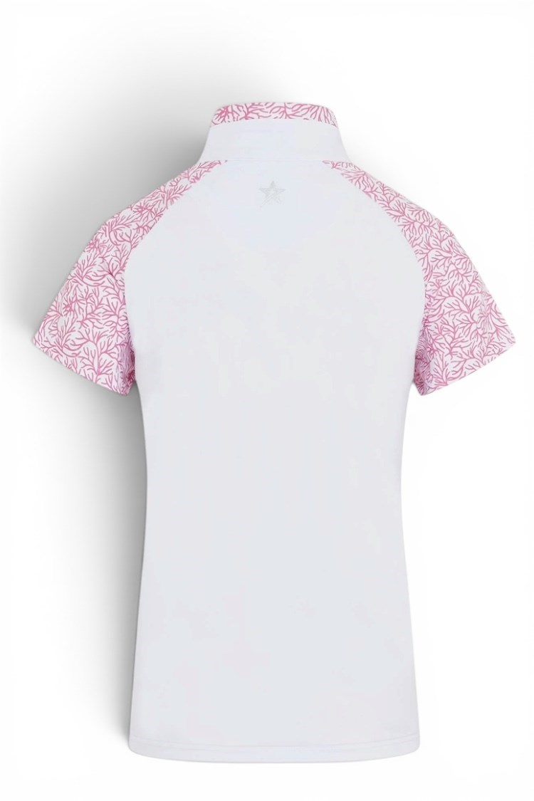 Picture of Swing out Sister Ladies Paradise Elite Cap Sleeve Polo - Coral Whisper
