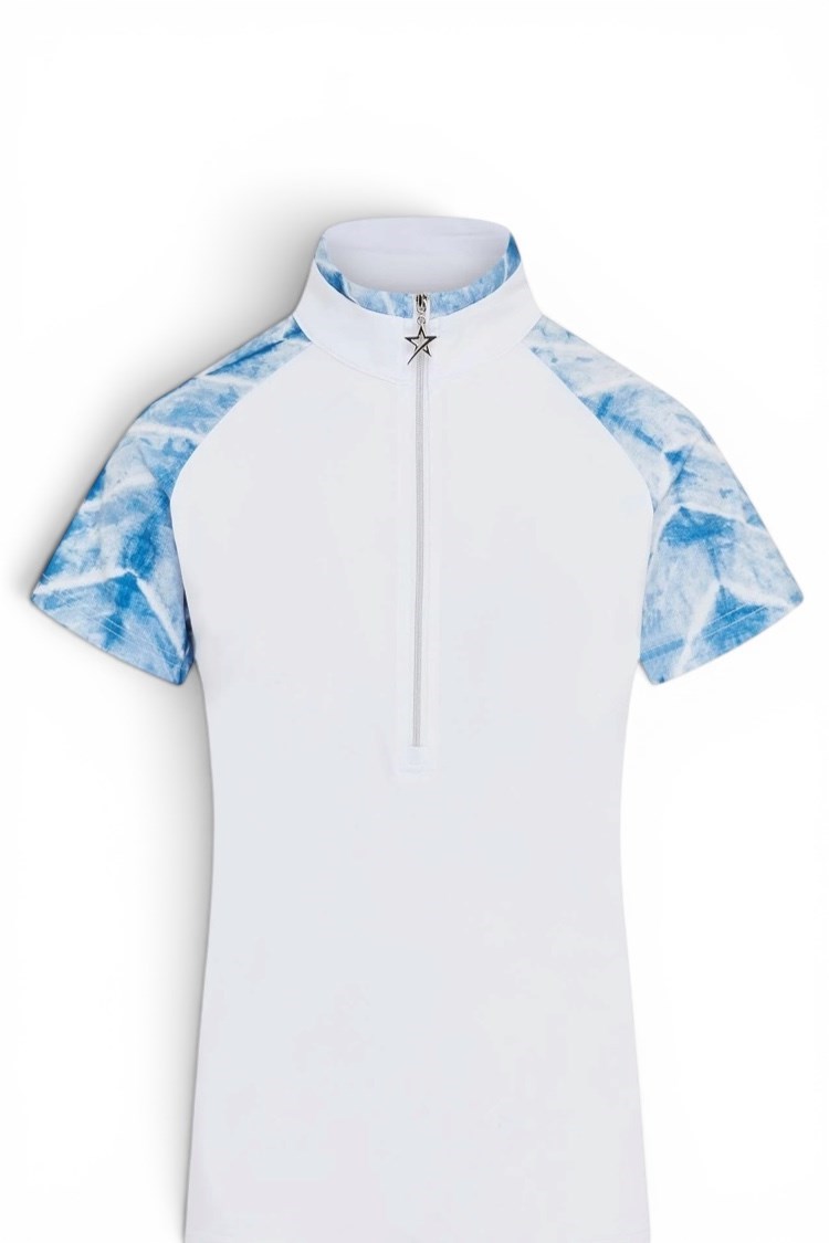 Picture of Swing out Sister Ladies Paradise Elite Cap Sleeve Polo - Neptune's Breath