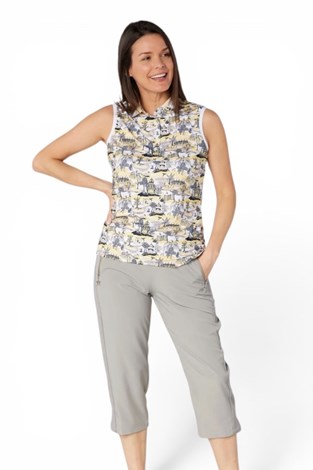 Show details for Swing out Sister Ladies Dior Elite Sleeveless Polo - Indian Dawn