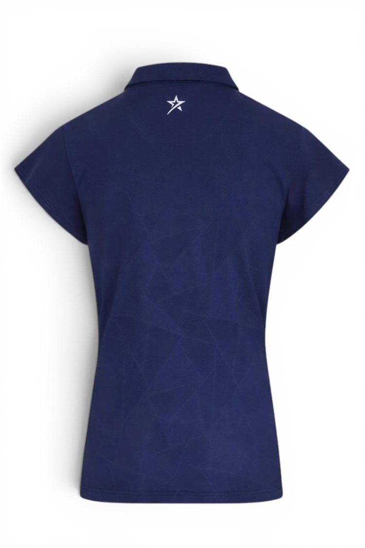 Picture of Swing out Sister Ladies Mirage Cap Sleeve Top - True Blue