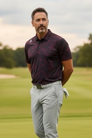 Picture of Stuburt Men's Bullfinch Polo - Black Cherry Red