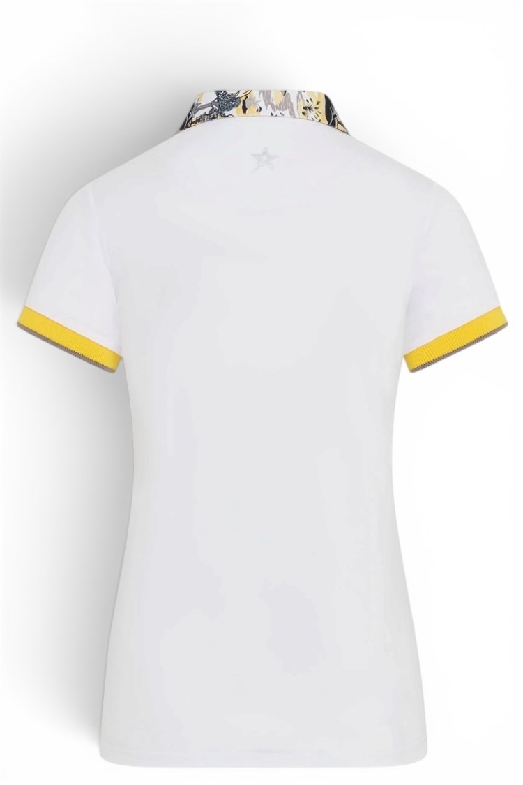 Picture of Swing out Sister Ladies Luca Cap Sleeve Polo - Indian Dawn