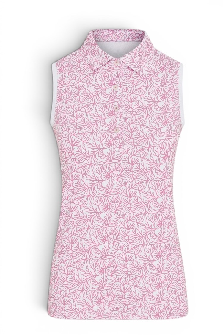 Picture of Swing out Sister Ladies Dior Elite Sleeveless Polo - Coral Whisper