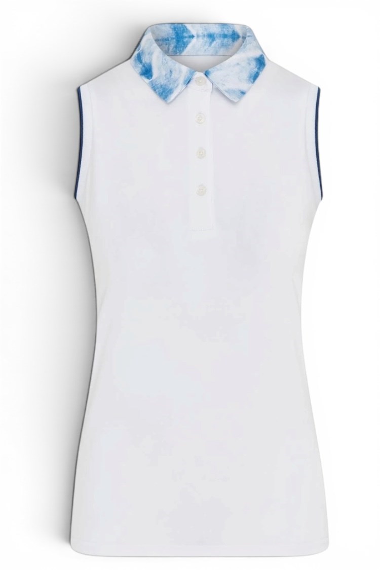 Picture of Swing out Sister Ladies Luca Sleeveless Polo - Neptune's Breath