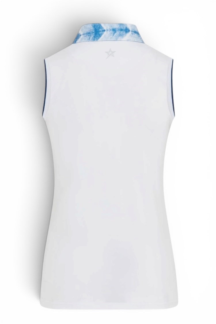 Picture of Swing out Sister Ladies Luca Sleeveless Polo - Neptune's Breath