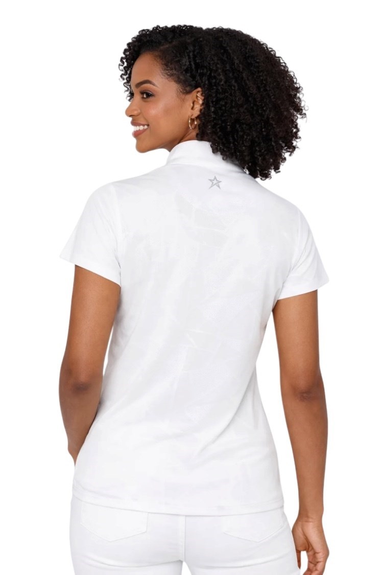 Picture of Swing out Sister Ladies Mirage Cap Sleeve Top - White