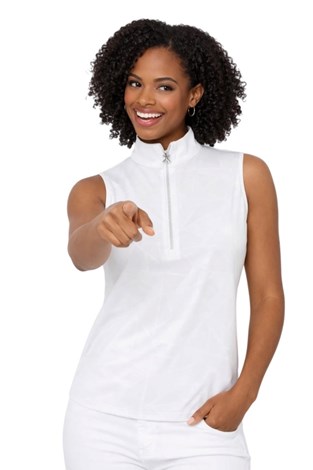 Show details for Swing out Sister Ladies Mirage Sleeveless Top - White