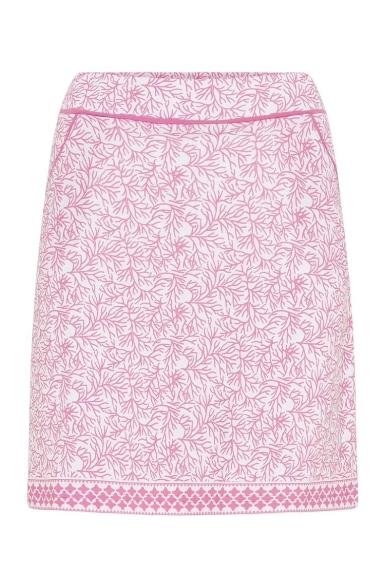 Picture of Swing out Sister Ladies Reef Pattern Skort - Coral Whisper